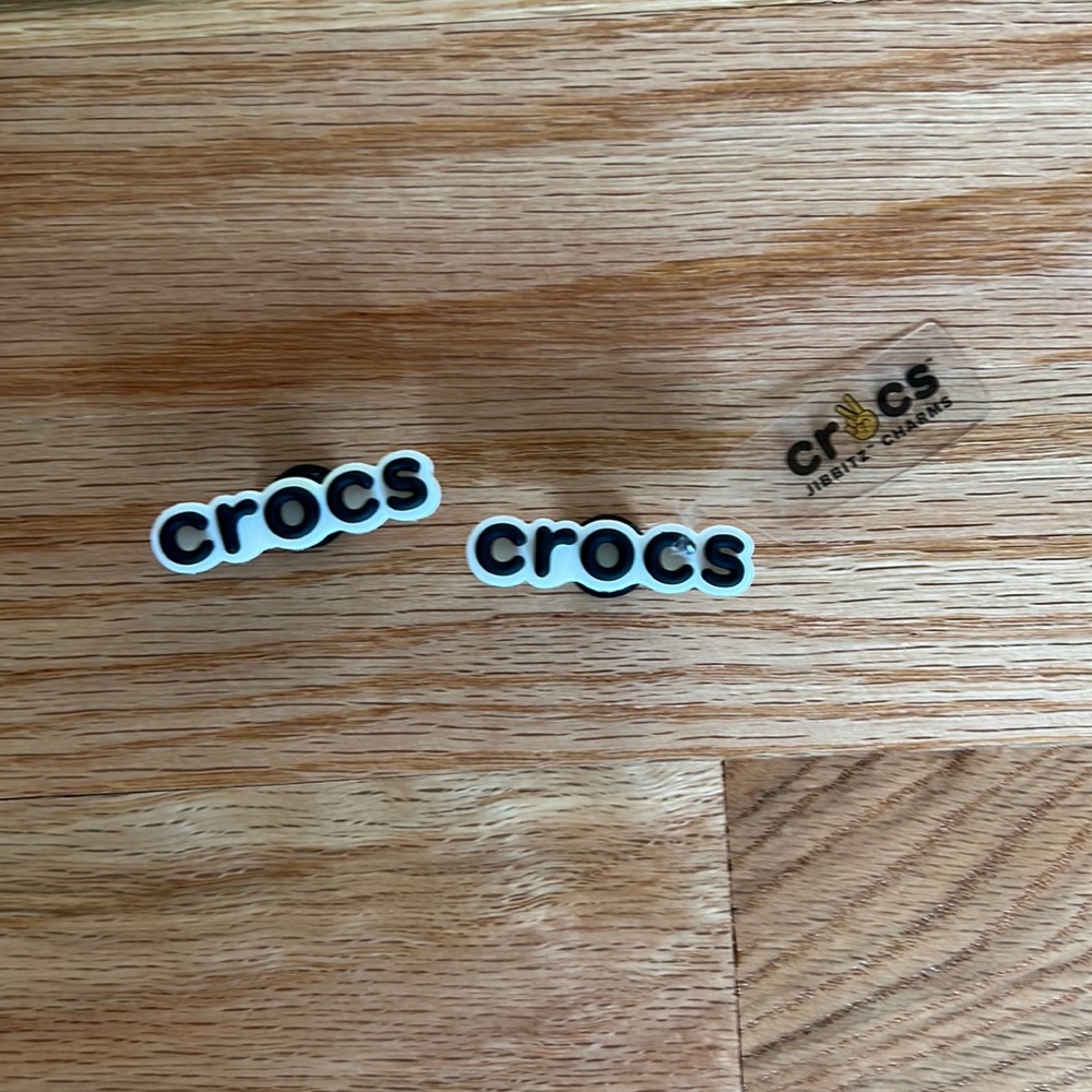 New Set of 2 Crocs Logo Jibbitz Charms